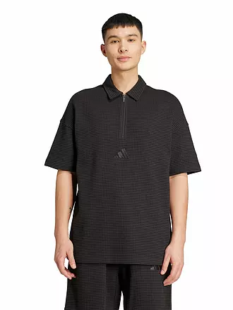 ADIDAS | Polo da uomo ALL SZN in maglia waffle | schwarz